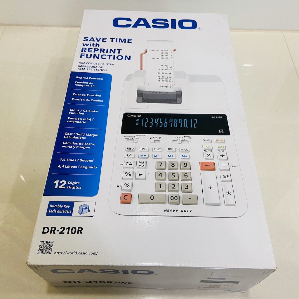 DR210R เครื่องคิดเลขพิมพ์กระดาษ Casio ของแท้ ของใหม่ ประกันศูนย์ ลด