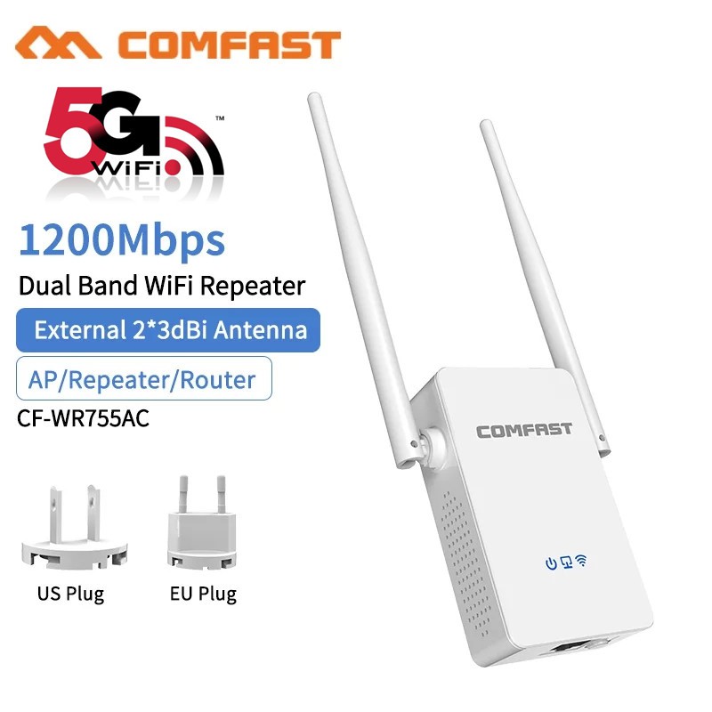 comfast ย่านความถี่ 5G/2.4G 750Mbps/1200Mbps/2100Mbps dual band WIFI