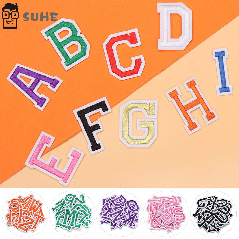 SUHE 26Pcs Handcraft Alphabet Patch Sewing Accessories Clothing