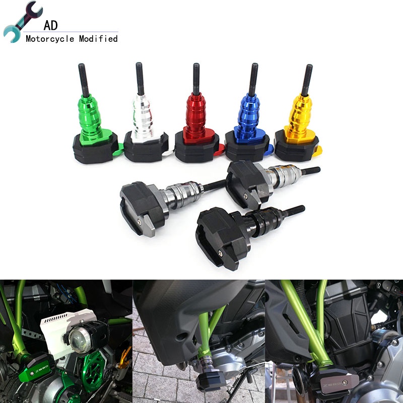 ปรับโฉม&One Pair Frame Sliders For Kawasaki Z650 2017 2018 2019 2020