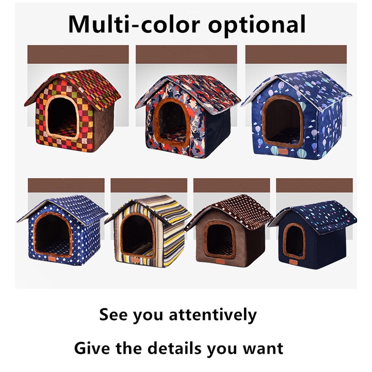 Large Dog House Pet Kennel Dog Cat Bed for Samoyed Shiba Inu