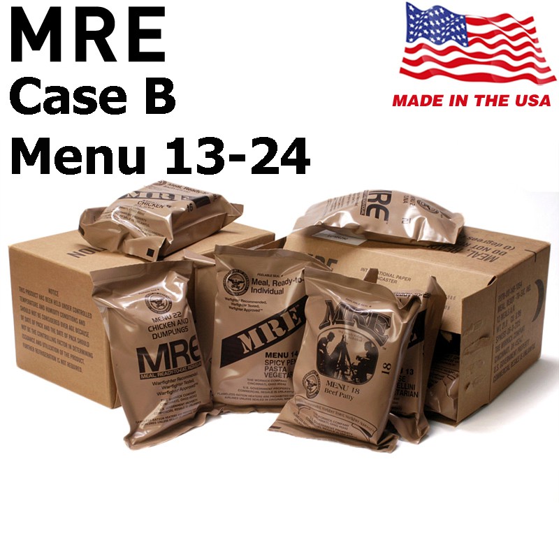 +พร้อมส่ง+ MRE USA Case B มีให้เลือก MENU 1324 อาหารฉุกเฉินทหารกองทัพ