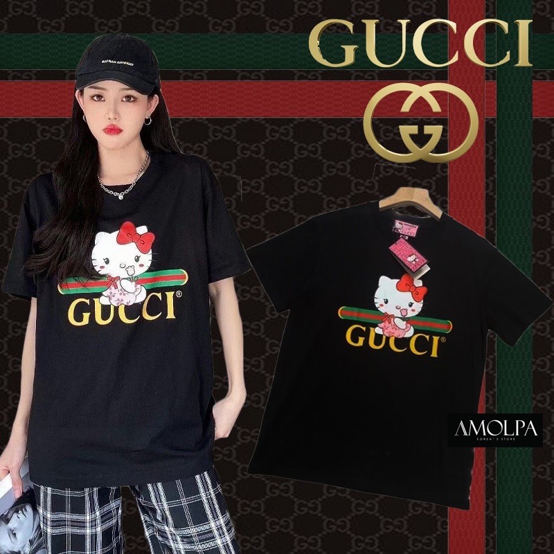 เสื้อยืด GUCCI KITTY Collection ลายใหม่ 2021SS Shopee Thailand