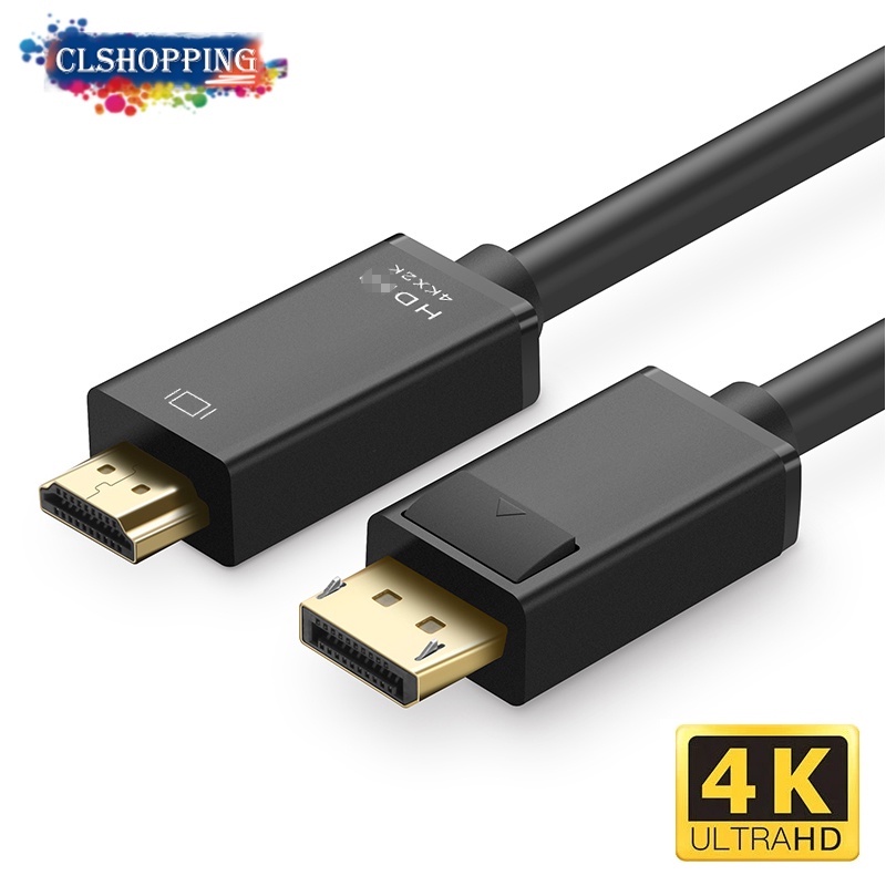 4K Displayport to HDMI Adapter Cable DP Male to Male Converter Video