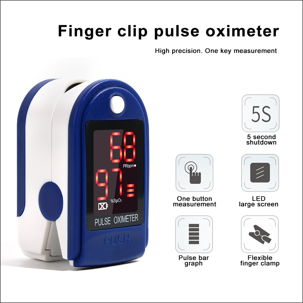 CONTEC Pulse Oximeter CMS50DL finger tip LED display oxyaider