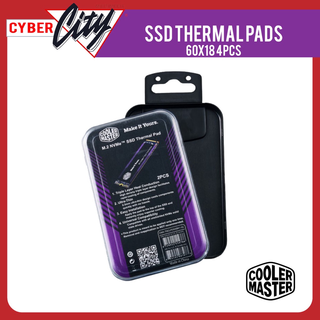 Cooler Master SSD Thermal Pads 60x18 4pcs Shopee Thailand