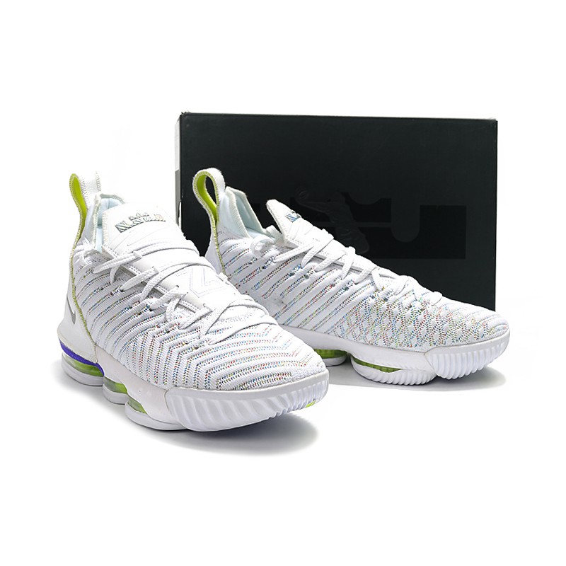 Ready stock Nike Lebron James 16 LBJ16 Men's white Air cushion