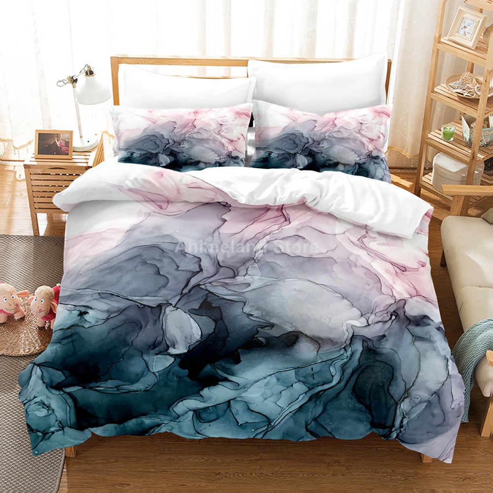 กังวล ฟรีNew Marble Pattern Bedding Set 3d Print Bed Linen Quilt Duvet