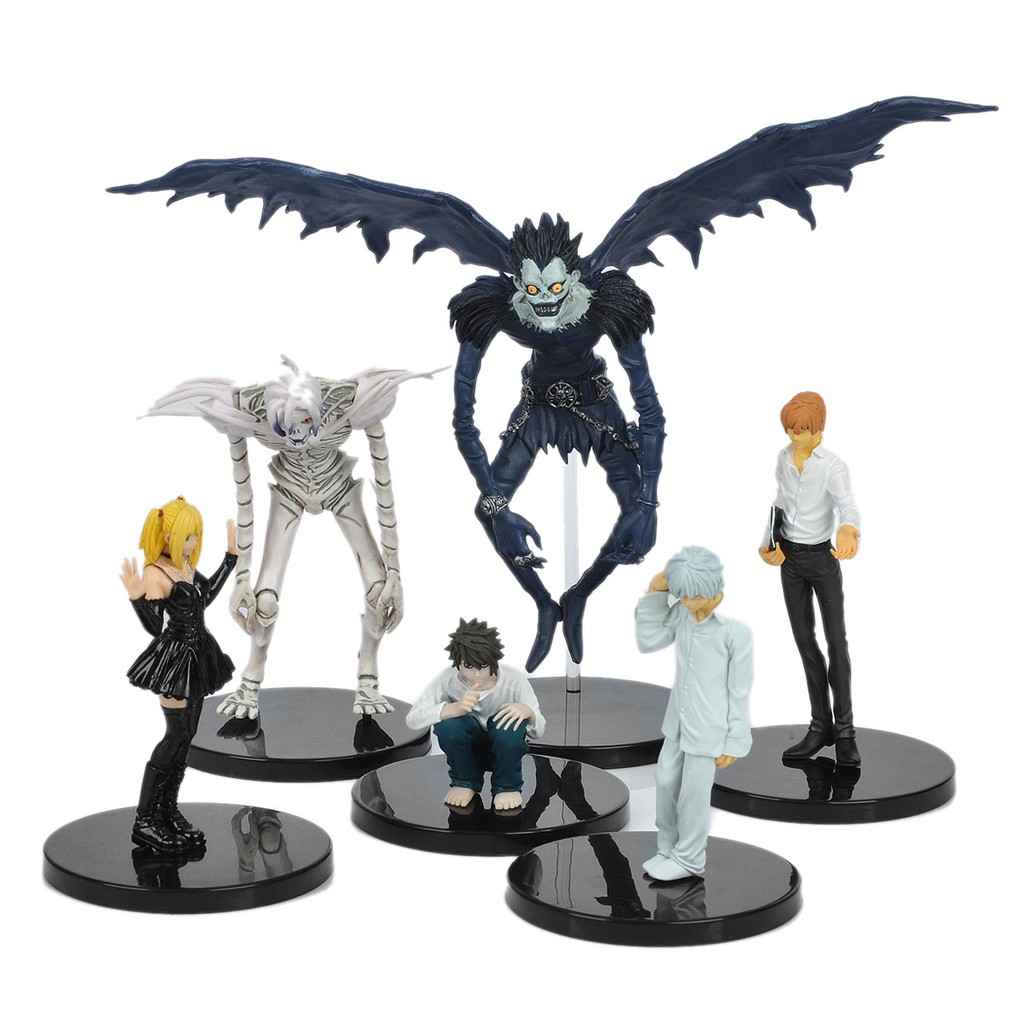 ฟิกเกอร์ 6ชิ้น Death Note Yagami Light Ryuk Near Kira Misa L Figures