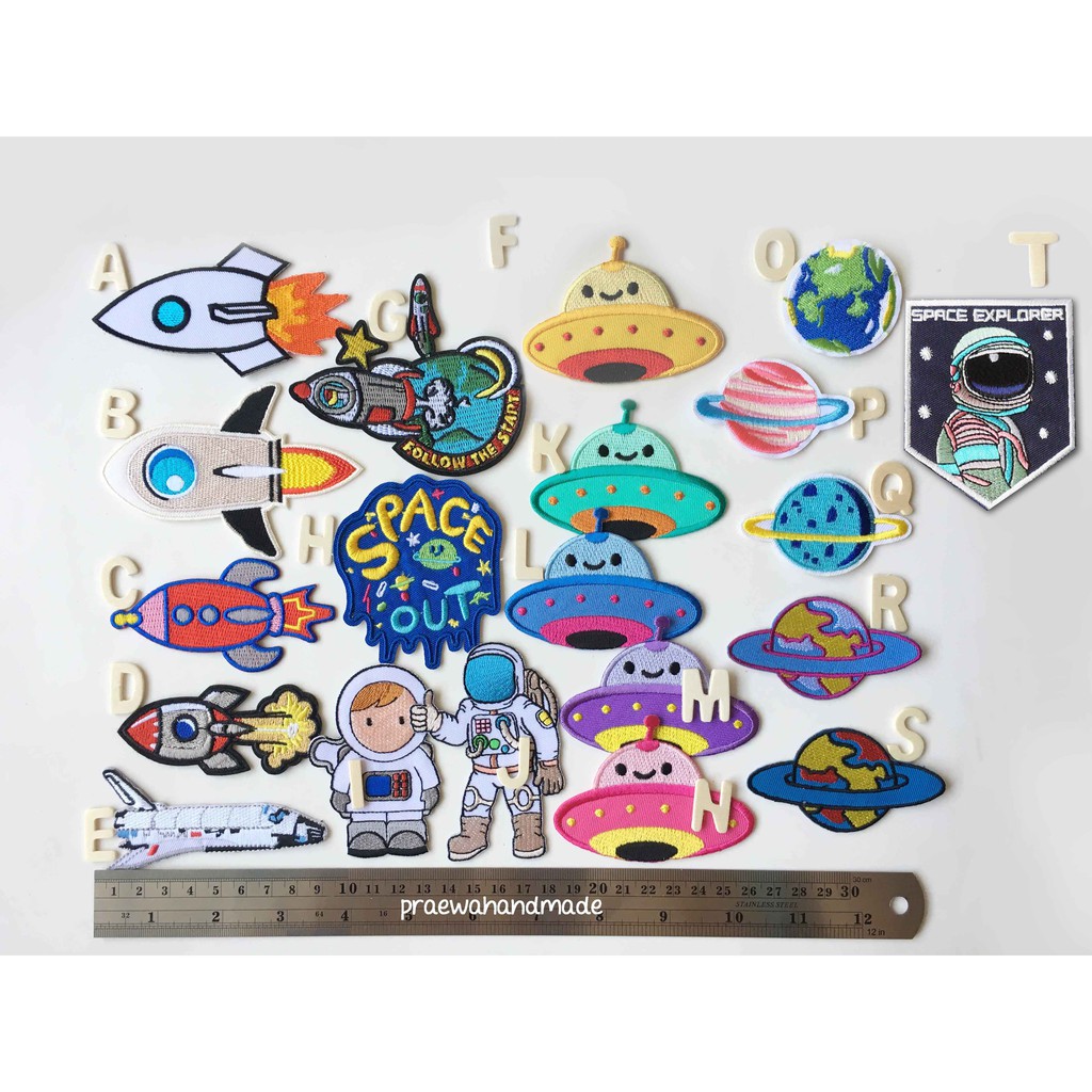 Galaxy ironon applique ตัวรีดติดเสื้อรูปอวกาศขนาดใหญ่ Shopee Thailand