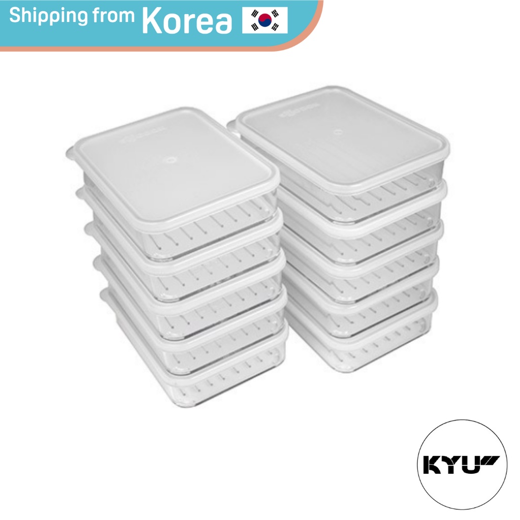 [SILICOOK Korea] Refrigerator Food Storage Containers Set 300ml 10Pcs