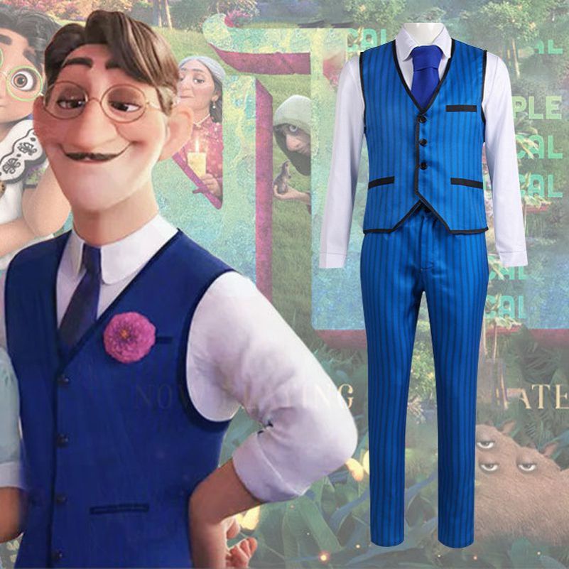 COD Ready StockEncanto Augustine Cosplay Costume Adult Top Pants Shirt