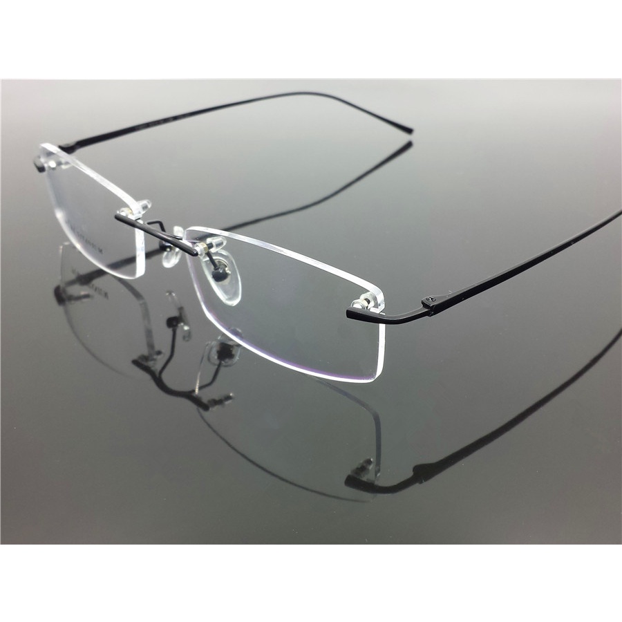 BPure Titanium Eyeglasses Rimless Optical Frame Prescription Spectacle Resize Glasses For Men