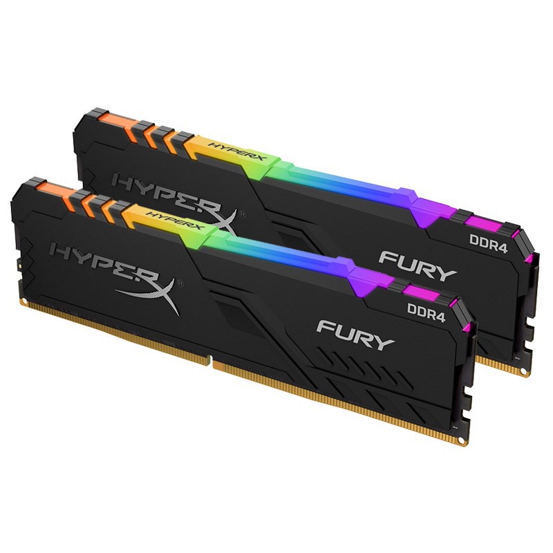 RAM DDR4/3200 PC (แรมพีซี) 16GB ( 8GBx2 ) KINGSTON HYPERX FURY RGB XMP