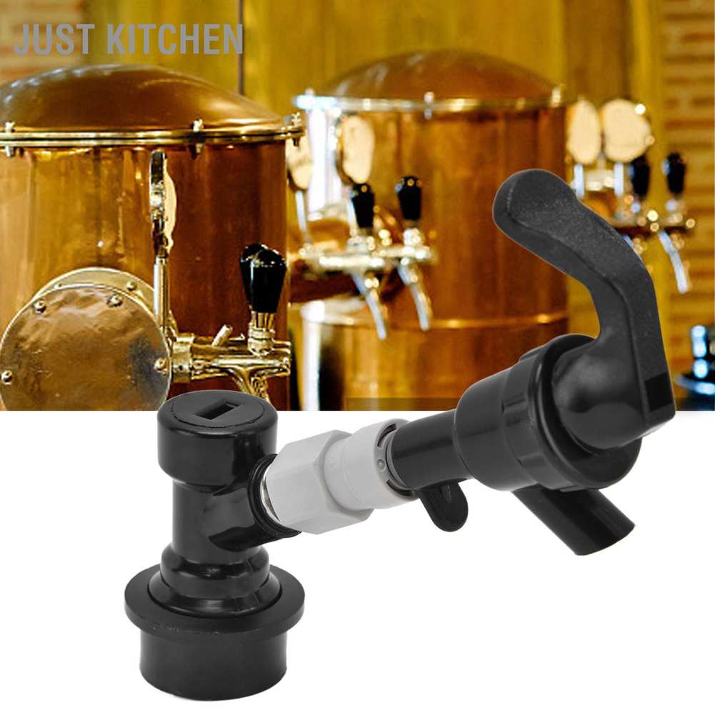Just Kitchen Beer Dispenser Plastic Black Portable Tap Faucet for