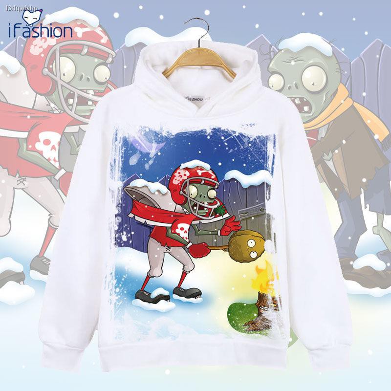 ของเล่น Cartoon Plants vs. Zombies Sweater Men s Trendy Hip Hop Loose