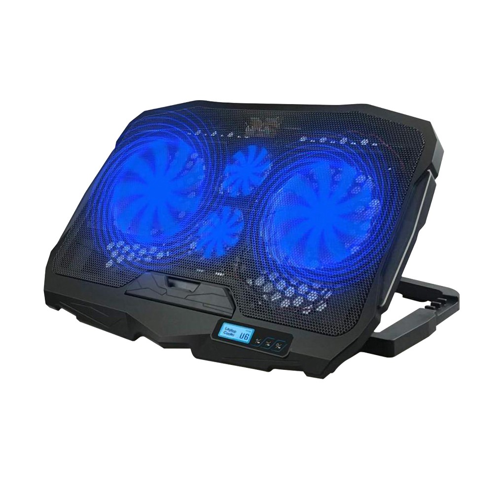 Gaming Laptop Cooler Notebook Cooling Pad 2/4/6 Silent Blue LED Fans