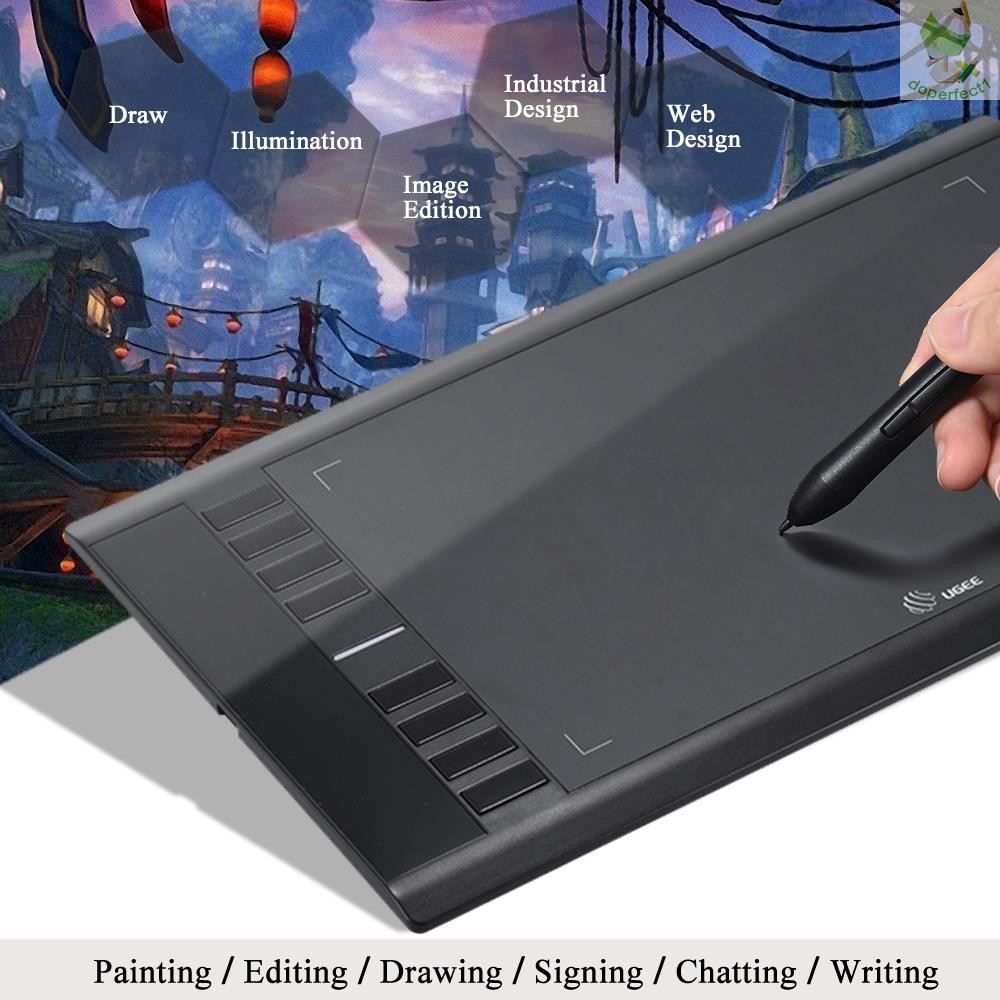 Ugee M708 Upgraded Graphics Drawing Tablet Board with Batteryfree