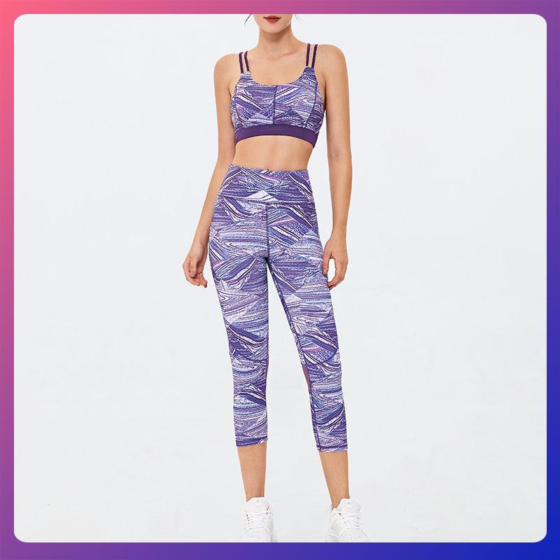 Sports suit female 2021 new yoga suit female fitness suit spWomen's