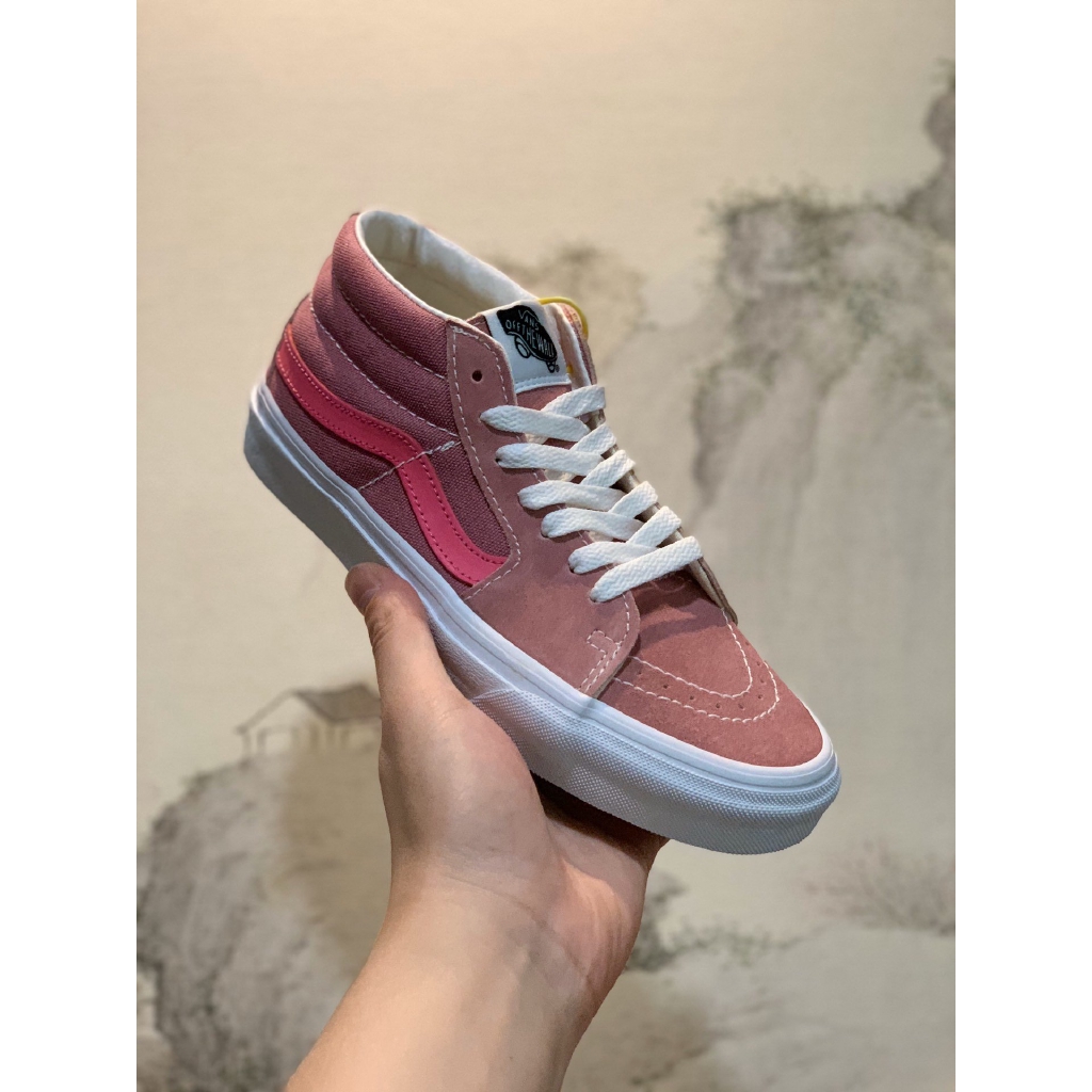 Vans Sk8Hi Reissue MidCanvas Casual Skateboard Shoes "Suede Red