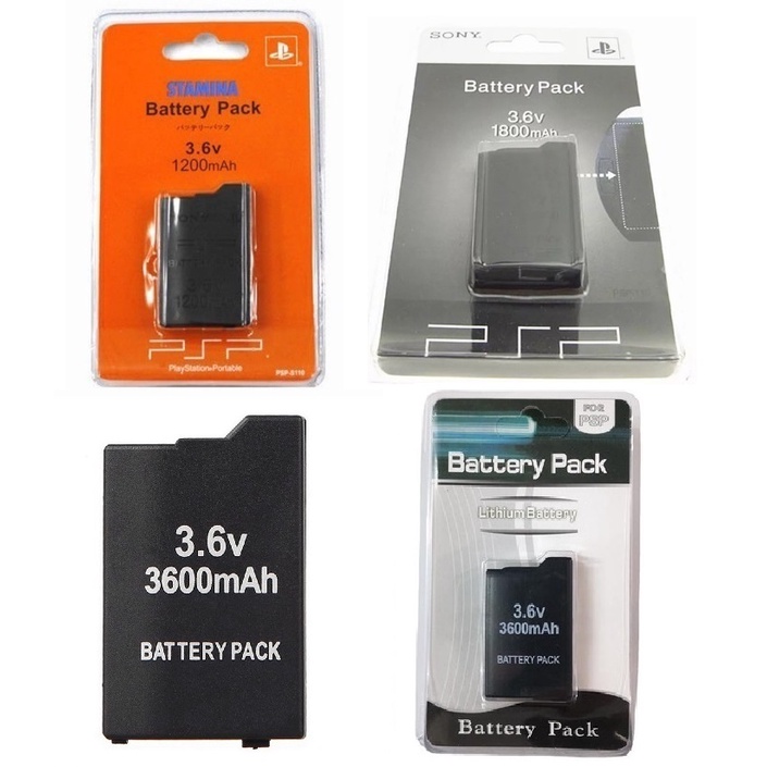 *4 แบบ* แบต PSP รุ่น 1000 2000 3000 Slim ความจุ 1200/3600 mAh (PSP