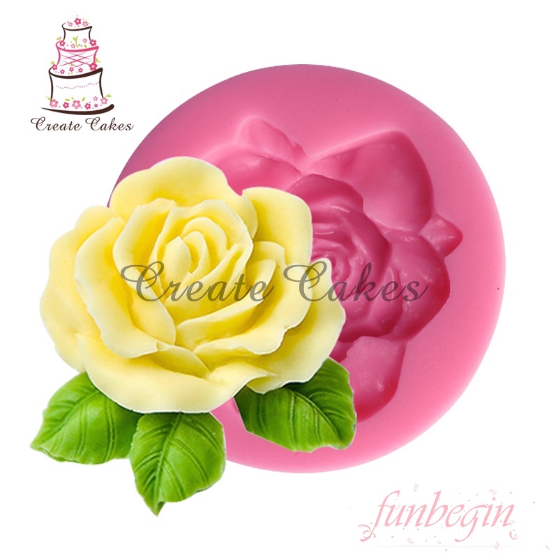 silicone cake mold Mini Rose Flower Cupcake Decoration Mold Fondant