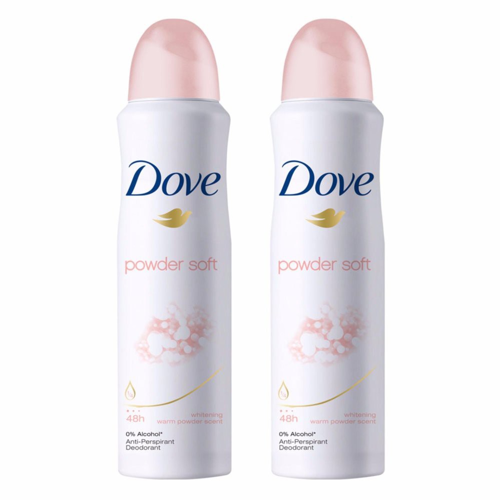 ส่งฟรี DOVE Deodorant Spray Powder Soft (2 pcs) สเปรย์ลดเหงื่อพร้อม