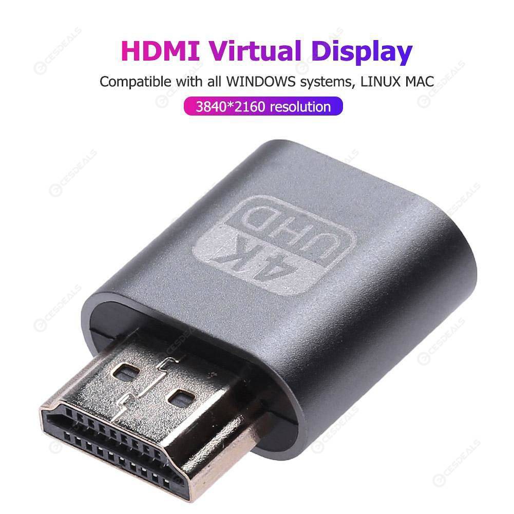 พร้อมส่ง HDMI DUMMY VGA Virtual Display Adapter HDMI Dummy Plug