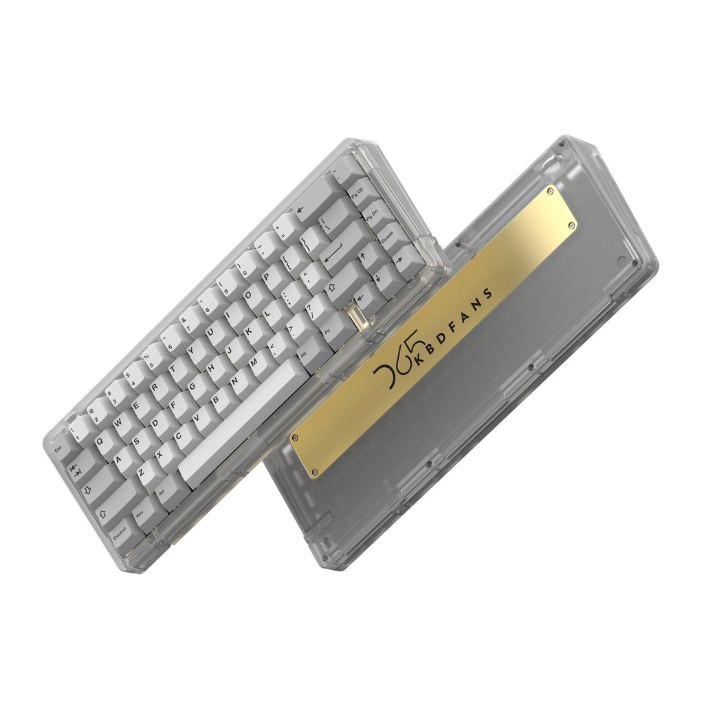 [plate 3 แบบ] D65 MECHANICAL KEYBOARD KIT CLEAR POLYCARBONATE HOTSWAP