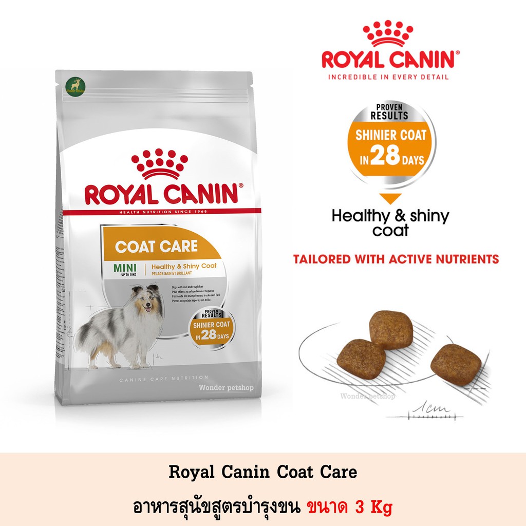 Royal Canin Coat Care อาหารสุนัขแบบเม็ด สูตร บำรุงขน ขนาด 3Kg Shopee Thailand