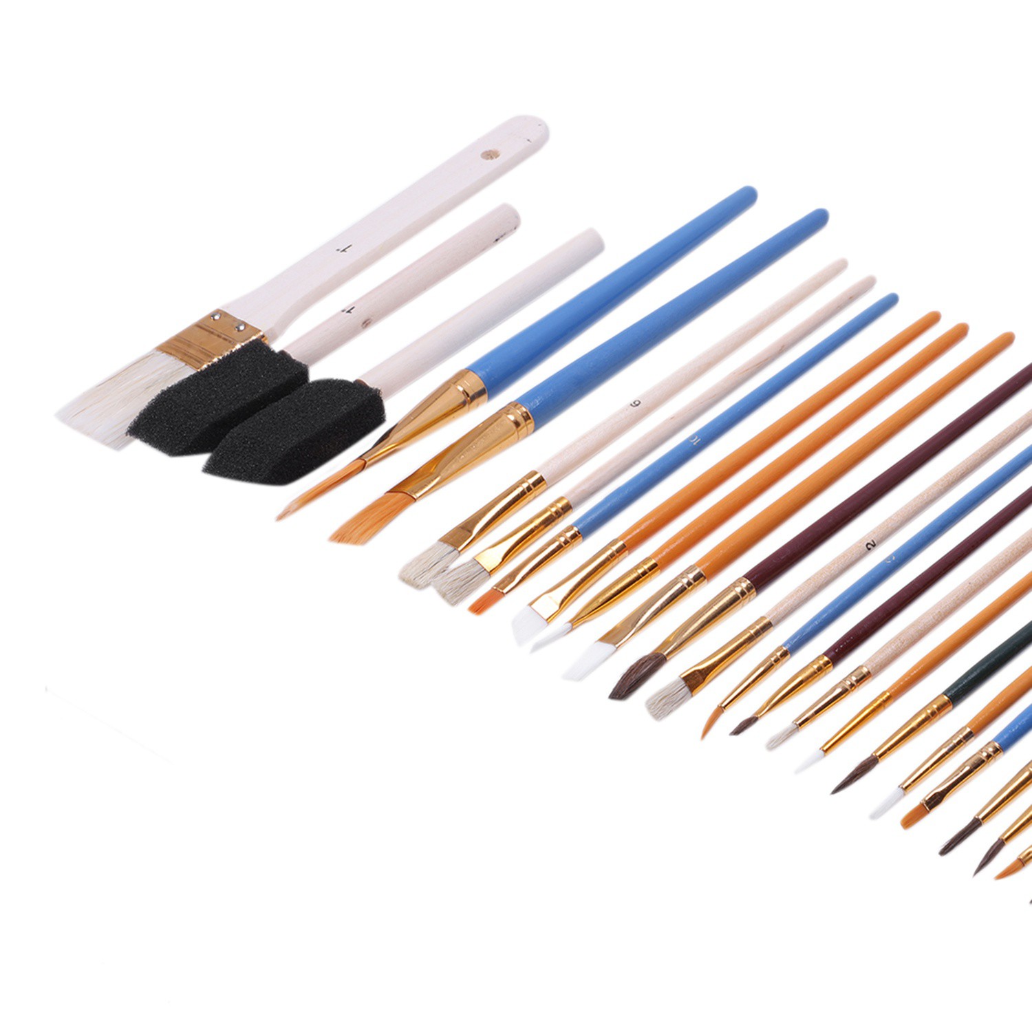 Premium Quality Paint Brush Set Starter Kit 25Piece Assorted Sizes