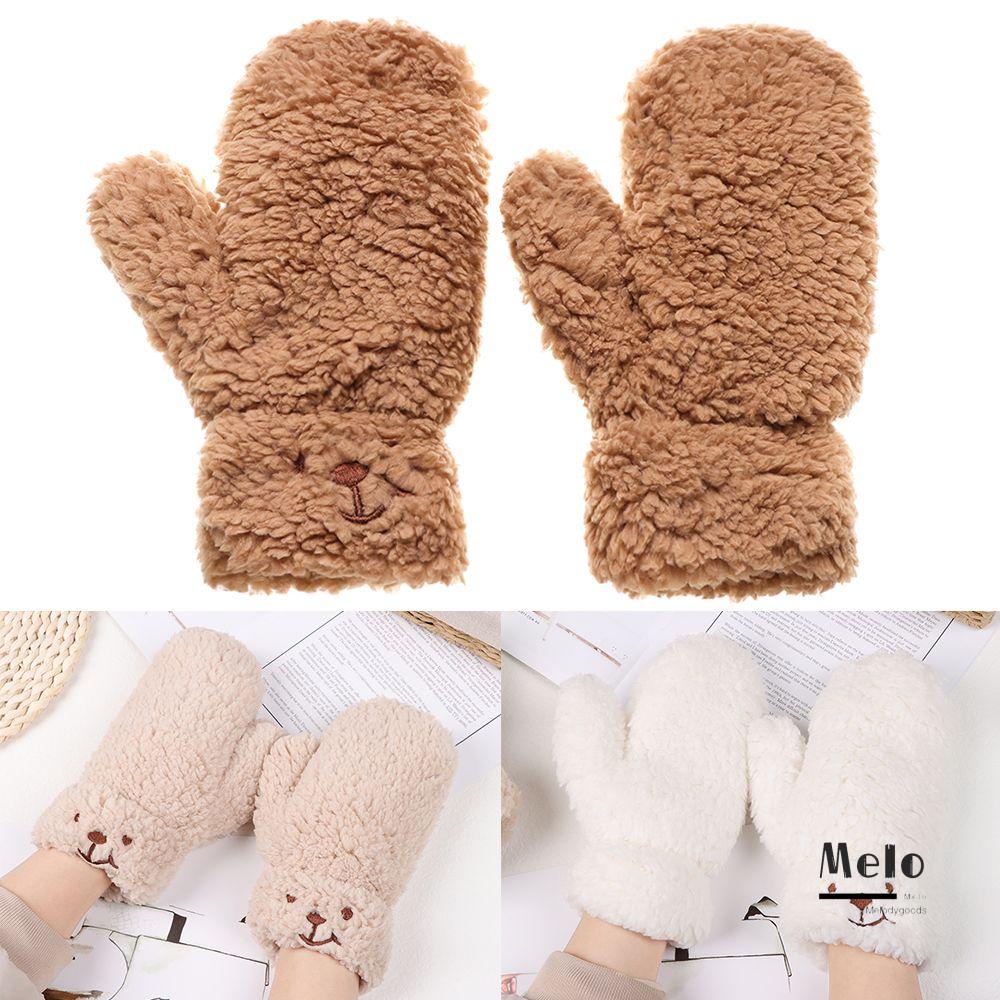 MELODG???? Fashion Furry Mittens Gloves Plush Hanging Neck Mittens