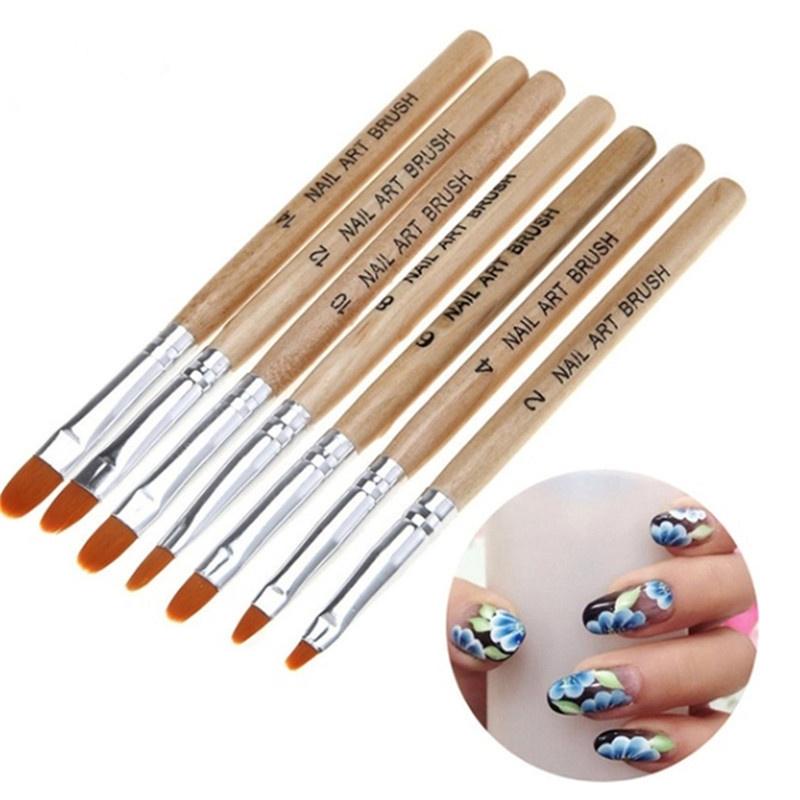 Nail Art Painting Brush Round Top Acrylic Poly UV Gel Extension Coating