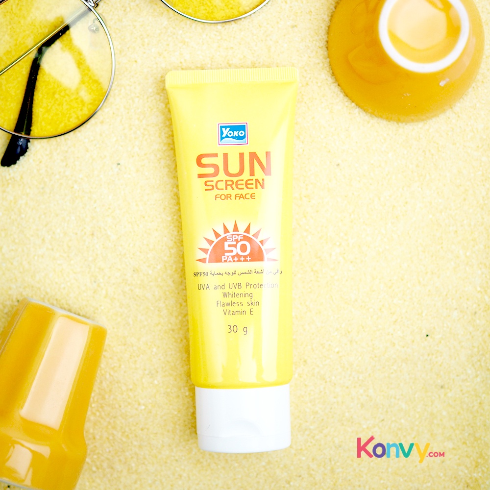 Yoko Sunscreen For Face SPF50/PA+++ 30g. Shopee Thailand