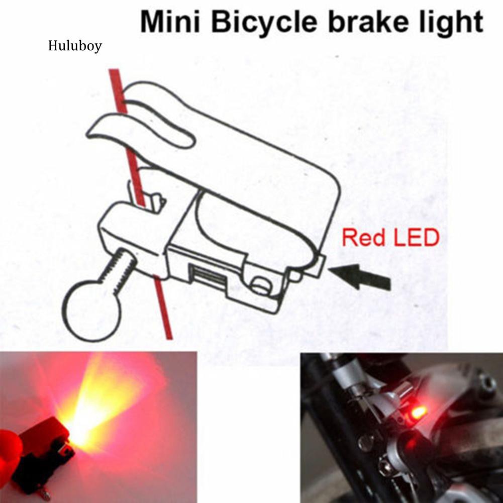 HUBY__Mini Bike Brake Light Mount Tail Rear Bicycle Cycling LED Safety