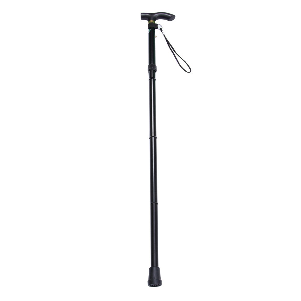 Aluminum Folding Trekking Pole Walking Cane Retractable Antislip Four