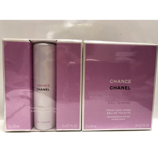 ☀Chanel Chance Eau Tendre Twist & Spray EDT 3x20ml Shopee Thailand