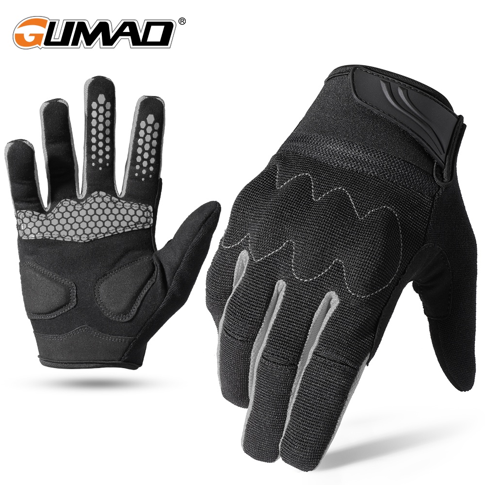 Touch Screen Cycling Full Finger Gloves Men MTB Road Bike Bicycle Sport