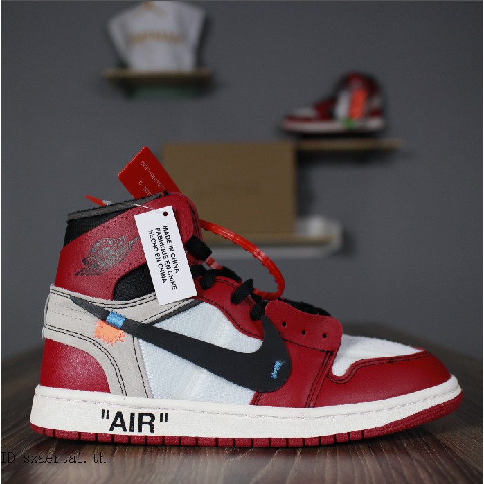 ของแท้ NIKE AIR Jordan 1 x OFFWHITE ไนกี้ รองเท้าวิ่ง รองเท้าผู้ชาย