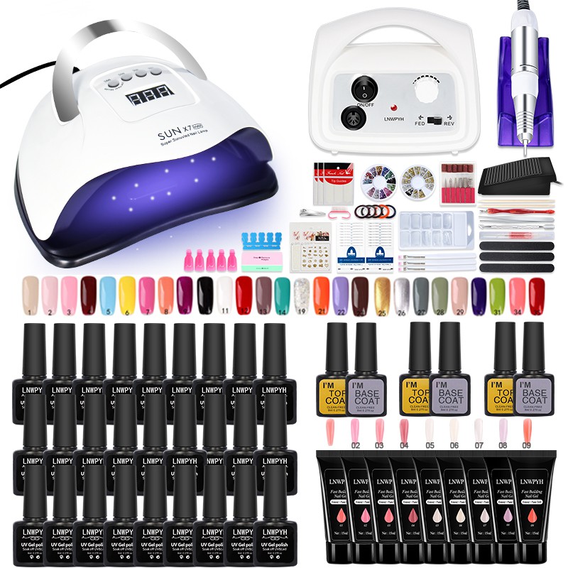 เล็บแสงเครื่องแสงแสงเล็บเล็บชุดoly nail gel kit UV Nail Lam Nail Dryer