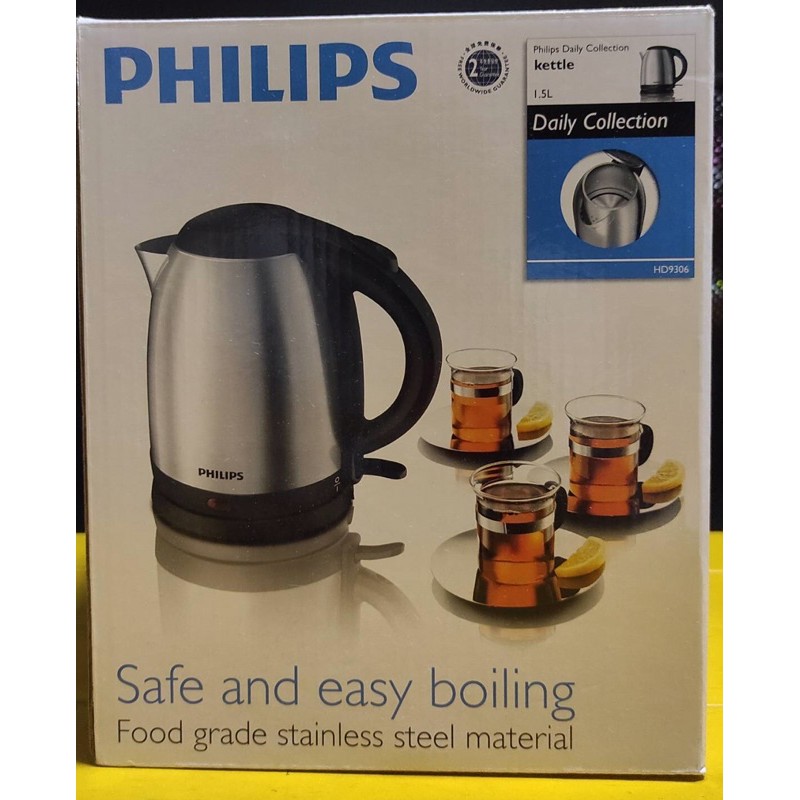กาต้มน้ำไฟฟ้า PHILIPS HD9306 1.5 ลิตร Electric kettle PHILIPS HD9306