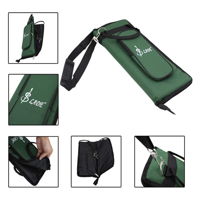 Drumstick Bag Case Drum Stick Holder Percussion Tom Hooks, Green