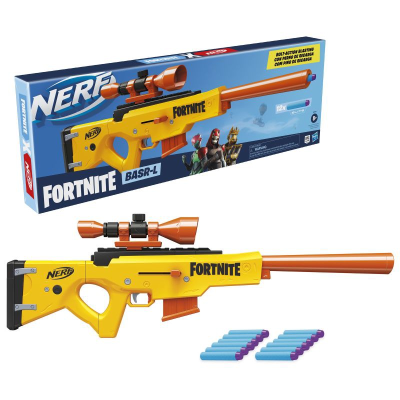 NERF Fortnite BASRL Bolt Action, Clip Fed Blaster Includes