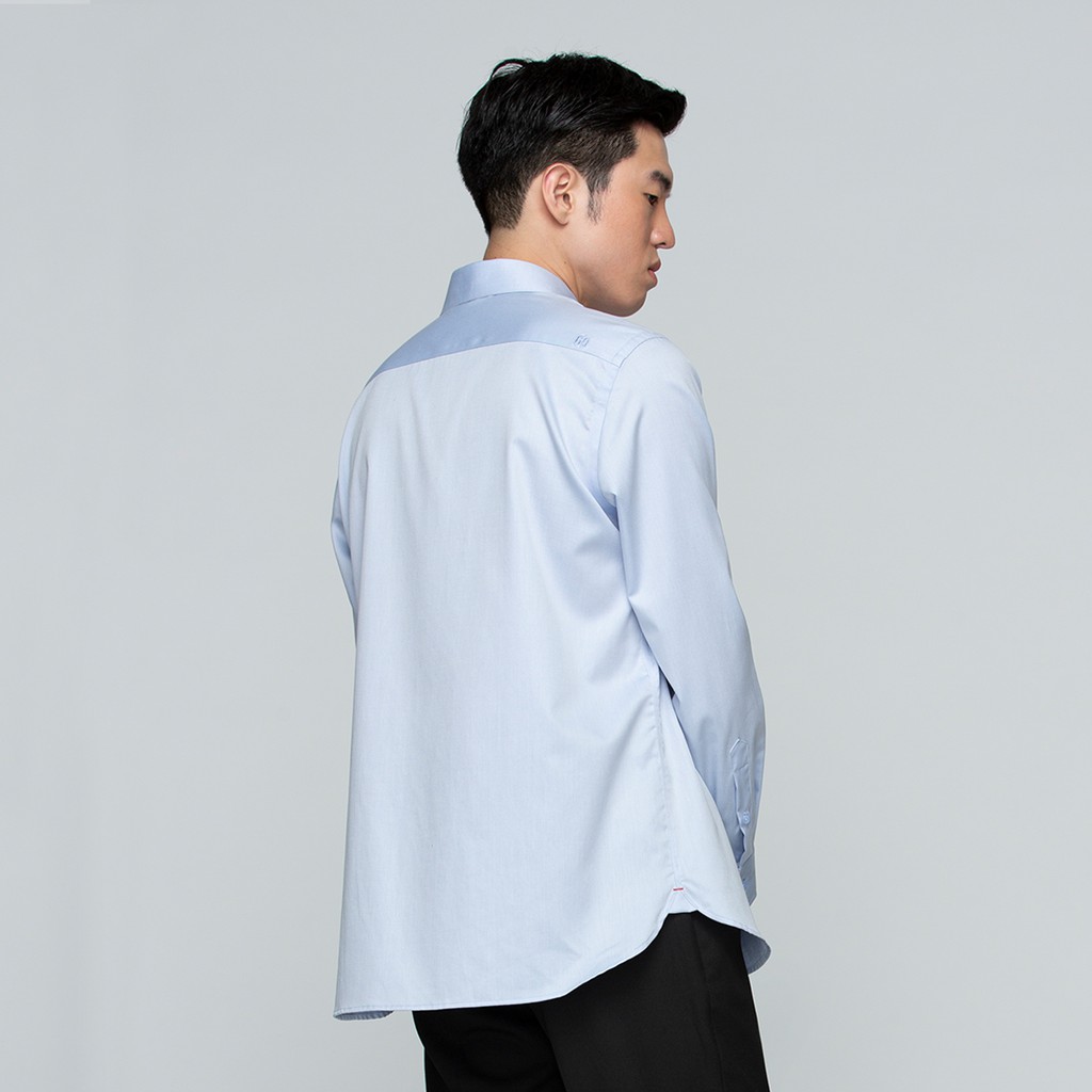 GQ Essential Shirt เสื้อเชิ้ตแขนยาว สีฟ้า (Set 2 pcs) gqsize ThaiPick