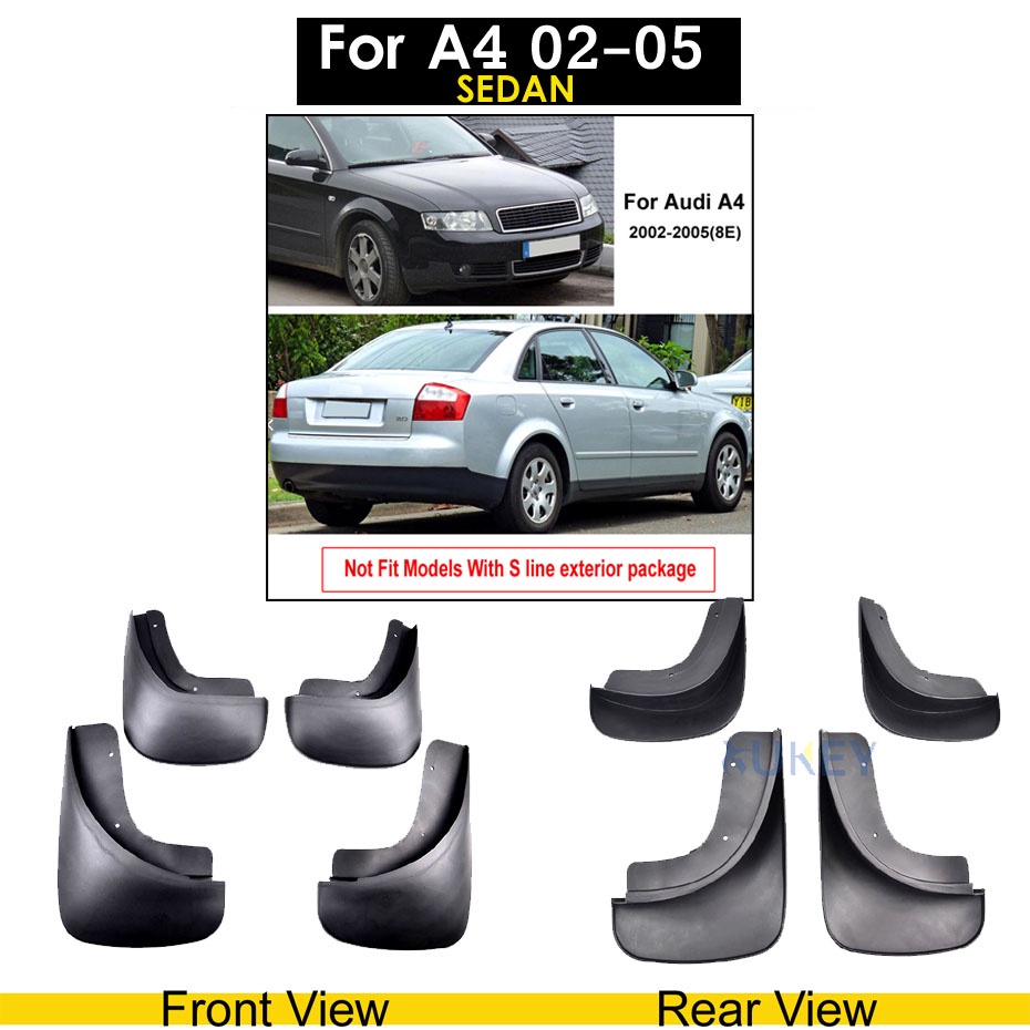Genuine XUKEY Car Mud Flaps For Audi A3 A4 A6 (8E 8P B6 B7 C6) Mudflaps