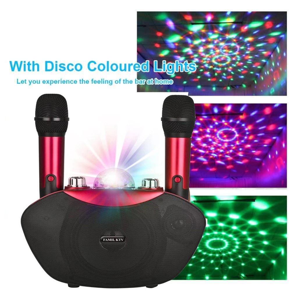Y8 Wireless Microphone Bluetooth Speaker Outdoor Family Karaoke Stereo