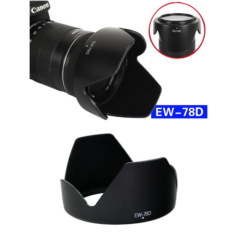 Lens Hood Canon EW78D for EFS 18200mm f3.55.6 IS EF 28200mm f3.55