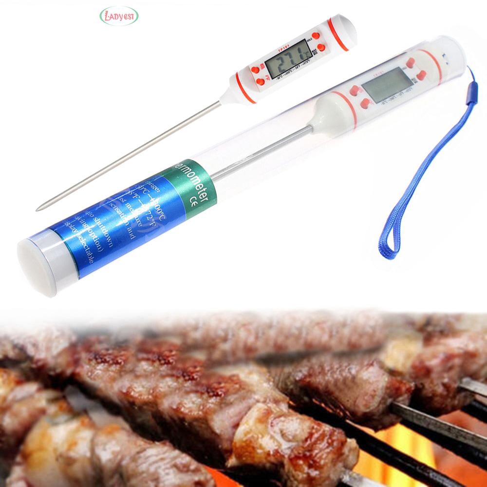 QU Kitchen Thermometers High Temperature Resistance Barbecue Milk Meat Thermometer Steak