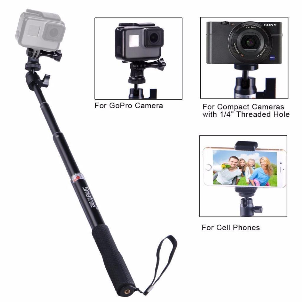 Monopod for GoPro Hero 7/6/5/4/3+/3/2/1/Session Smatree SmaPole Q1 Extendable Selfie Stick for