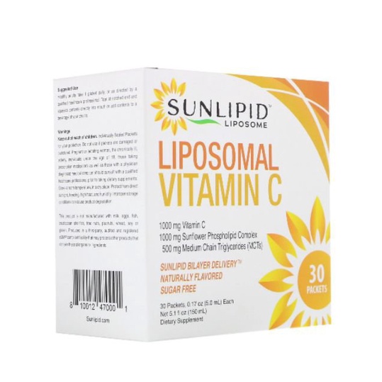 ลดไฟไหม้ ใกล้หมดอายุSunLipid Liposomal Vitamin C Naturally Flavored 30